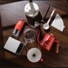 Bincoo hand-brewed coffee pot set, full set of coffee ceramic v60 filter cup, filter paper, sharing pot, hand-brewed coffee pot, red filter cup, hand-brewed coffee, 5-piece set