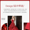 Maohuo Thin Year of the Horse Underwear Without Wires Push-Up Small Breasts Wedding Year of the Year Red Bra Set Valentine's Day Gift for Women Red Gift Box 75B =34B