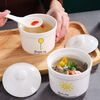 4-inch ceramic water-proof stew pot with lid, bird's nest steamed egg custard bowl, Shaxian snack stew pot, household commercial soup 4-inch stew pot - Dream series, set of four