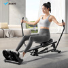 MERACH hydraulic rowing machine household sculls two-way 12-speed resistance exercise back exercise fitness household rowing machine equipment black