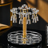 Vitmano's creative rotating crystal cup holder wine glass storage upside-down rack 6 pots 6 cups wine divider rack set rack upside-down cup holder 10 pots 10 cups