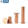 Guwanji copper countersunk head rivet GB869 percussion flat head flat cone head solid rivet copper rivet national standard accessories M3x6 (200 pieces)