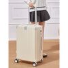 Horizon 8 (LEVEL8) multifunctional suitcase for high-looking women, large-capacity trolley case, coded suitcase, strong and durable, multi-functional thickened model, off-white, silent wheels, 24 inches, medium size, multi-purpose