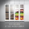 PULADI frequency conversion first-class energy-efficiency ice bar home living room refrigerator office refrigerator tea cabinet red wine cabinet constant temperature fresh cabinet frost-free ultra-thin vertical dual-temperature beverage cabinet embedded BM82DT 1.775 high white ice bar model frequency conversion first class