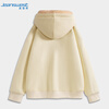Jeanswest velvet sweatshirt for women winter warm thickened hooded top loose little man coat milky white L