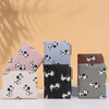 DIJIALE printed cute personality women's short wallet casual compact multi-card slot zipper coin purse unisex card holder black
