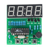 Wulu Electronics 4-digit electronic clock DIY kit microcontroller clock alarm clock production welding practice circuit TJ-56-131 kit + 3 AA battery boxes