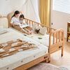 Lin's Home Splicing Bed Baby Crib Crib Side Widen and Height Guardrail Solid Wood Frame Children's Bed KN5B 0.6*2 Meters