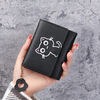 Changyin Cute Cartoon Wallet Women's Short Soft Leather Korean Style Fashion Tri-fold Buckle Small Fresh Student Coin Clip Multiple Card Slots Dark Pink