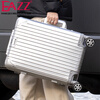 EAZZ all-aluminum magnesium alloy aluminum-magnesium trolley case aluminum frame men's and women's suitcase universal wheel boarding case travel suitcase all-aluminum magnesium alloy silver 22 inches for short and medium distance travel