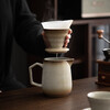 Japanese stoneware kiln-turned-ceramic American hand-brewed coffee pot set filter cup sharing pot home gift off-white sharing pot