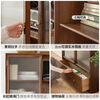 Genji Muyu solid wood dust-proof glass door bookcase background wall floor-to-ceiling whole wall bookshelf simple display cabinet 0.8 meters double door gray glass