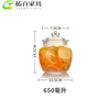 Baishengniu transparent glass jar household pickling sealed jar pickle glass bottle with lid pickle small pickle jar storage jar small glossy model 650 ml (1 piece)