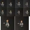 Okeqi wishing bottle DIY styling small bottle mini glass bottle drift bottle perfume bottle mobile phone pendant lanyard pendant empty bottle 10 wishing bottles 1 each of 10 styles empty bottle + cork