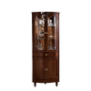 Oulun Wine Cabinet American solid wood corner cabinet living room corner cabinet multi-functional storage cabinet wall corner cabinet wine cabinet chestnut color 550*550*1900