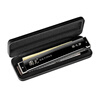 Guoguang harmonica professional performance level accented German imported gongs polyphonic C key for beginners entry-level adult self-study 24-hole C key polyphonic black + full set of gifts