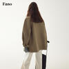 Fano studios Fan Luo Fano 50 wool French woolen short coat for women 2025 winter high-end commuting lapel woolen coat tobacco green S