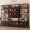 Reji Bogu rack Chinese tea set storage rack living room floor-standing Duobao Pavilion non-solid wood antique ornaments display rack bookshelf combination back clause 2 + zodiac grid style no specifications