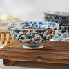 Mino-yaki rice bowl 5.5 inches 5-piece set Japanese-style arabesque pattern tall bowl gift box