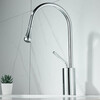Qian Dushan gun gray pull-out faucet countertop basin heightened bathroom wash basin full copper telescopic rotating faucet hot and cold S silver medium style