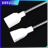 DZYJUSB metal hose four-core/two-core USB desk lamp pole extension cable can transmit data, male to female, inner four core (can transmit data) 0.3m