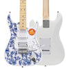 Minsine Magic Sound/National Quintessence Blue and White Advanced Single Shake Electric Guitar Set Comes with entry-level learning materials