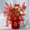 New Year's Eve Flowers New Year Ornaments Fortune Fruit Decoration Simulated Flowers New Year Blessing Bucket Flower Arrangement Red Fruit Snake Year Spring Festival Hug Bucket Housewarming-Pomegranate-Fuka
