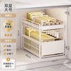 Youqin kitchen cabinet pull-basket under-sink storage rack multi-functional dish and spice storage pull-out layered shelf