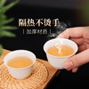 Disposable Kung Fu tea cup, high-end tea cup, rice fragrant cup, small tea cup, rice husk tea cup, hardened, thickened and anti-scalding, white 100 pieces