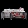 OTHER commercial kitchen stainless steel worktop household stove operation storage pool sink integrated custom cabinet 1205080 left pool