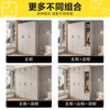 Huixun Jingdong's own brand, installation included, solid wood wardrobe bedroom, simple modern home double-door large wardrobe, 200*200*60 main cabinet, thickened back panel