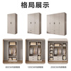 Huixun Jingdong's own brand, installation included, solid wood wardrobe bedroom, simple modern home double-door large wardrobe, 200*200*60 main cabinet, thickened back panel