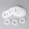 Huichengfeng silicone gasket screw seal anti-level pad high temperature resistant washer faucet pipe soft sealing pad shock-absorbing pad 4 points silicone white pad (11*19*3mm) 20 pieces