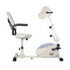 Wing-moving limb linkage rehabilitation training bicycle exercise rehabilitation machine bicycle cerebral infarction hemiplegia equipment upper and lower limbs active and passive white chair height adjustable + gloves protective gear safety belt