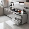 Ling Yuxun customized 304 overall stainless steel kitchen cabinets simple stove integrated storage cupboard household small apartment 304 thickened 120CM stove model