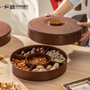 Guangyi New Chinese style imitation wood grain dried fruit plate 2025 new storage box home living room coffee table snacks single layer GY1368