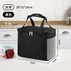 Leo Bailey Insulated Box Insulated Bag Lunch Box Handbag Lunch Box with Rice Aluminum Foil Thickened Waterproof Lunch Box Bag Black Large