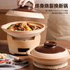 Persson unglazed casserole stew pot household gas dry-cooked claypot rice cooker gas stove special ceramic soup pot casserole 2L