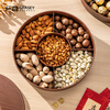 Guangyi New Chinese style imitation wood grain dried fruit plate 2025 new storage box home living room coffee table snacks single layer GY1368
