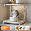 Added microwave oven rack pull-out kitchen rice cooker shelf countertop multi-functional appliance oven storage rack