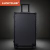 LUCKY CLUB carbon fiber suitcase, high-end suitcase, boarding case, trolley case, password box, fingerprint model, classic black, 20 inches