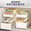 Youqin kitchen cabinet pull-basket under-sink storage rack multi-functional dish and spice storage pull-out layered shelf