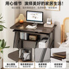 Yusenyi computer desk desktop home small workbench simple desk bedroom student writing study small table simple black walnut color 80CM