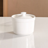 Sky Top Ceramic Stew Cup Waterproof Covered Bowl Bone China Soup Cup Steamed Egg Custard Bird's Nest Cup Household Single Serve Pure White 300ml
