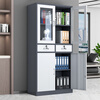 Yue Shi Office File Cabinet Iron Sheet Financial Voucher Cabinet Information Cabinet Steel File Cabinet Lockable Employee Storage Locker 2025 First Choice Gray Set White Medium Two Buckets 0.8