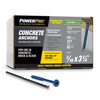 Power ProPro Blue Flat Head Concrete Screw Anchors (3/16 x 33/4) 100 pieces