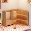 Banyu Yaju Desktop Corner Bookshelf Desktop Storage Rack Dormitory Makeup Locker Work Station Storage Cabinet Bookcase Desk Corner Cabinet Selected Solid Wood Ecological Board Haze Cedar Wood 50