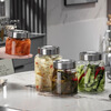 Genas pickle jar household glass sealed jar wine bottle container pickle sauerkraut pickle jar storage jar 1300ml