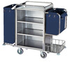Guokai hotel double-sided guest room work cart storage linen cart room entrance cart hotel cleaning service cart lobby cart stainless steel double-sided guest room cart including logistics and self-pickup
