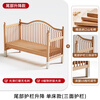 Beech wood spliced bed crib solid wood children's bed widened children's bedside bed with raised guardrails single bed (three side guardrails) 150*60CM side lift all beech